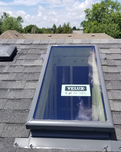 An image of a new installed skylight.